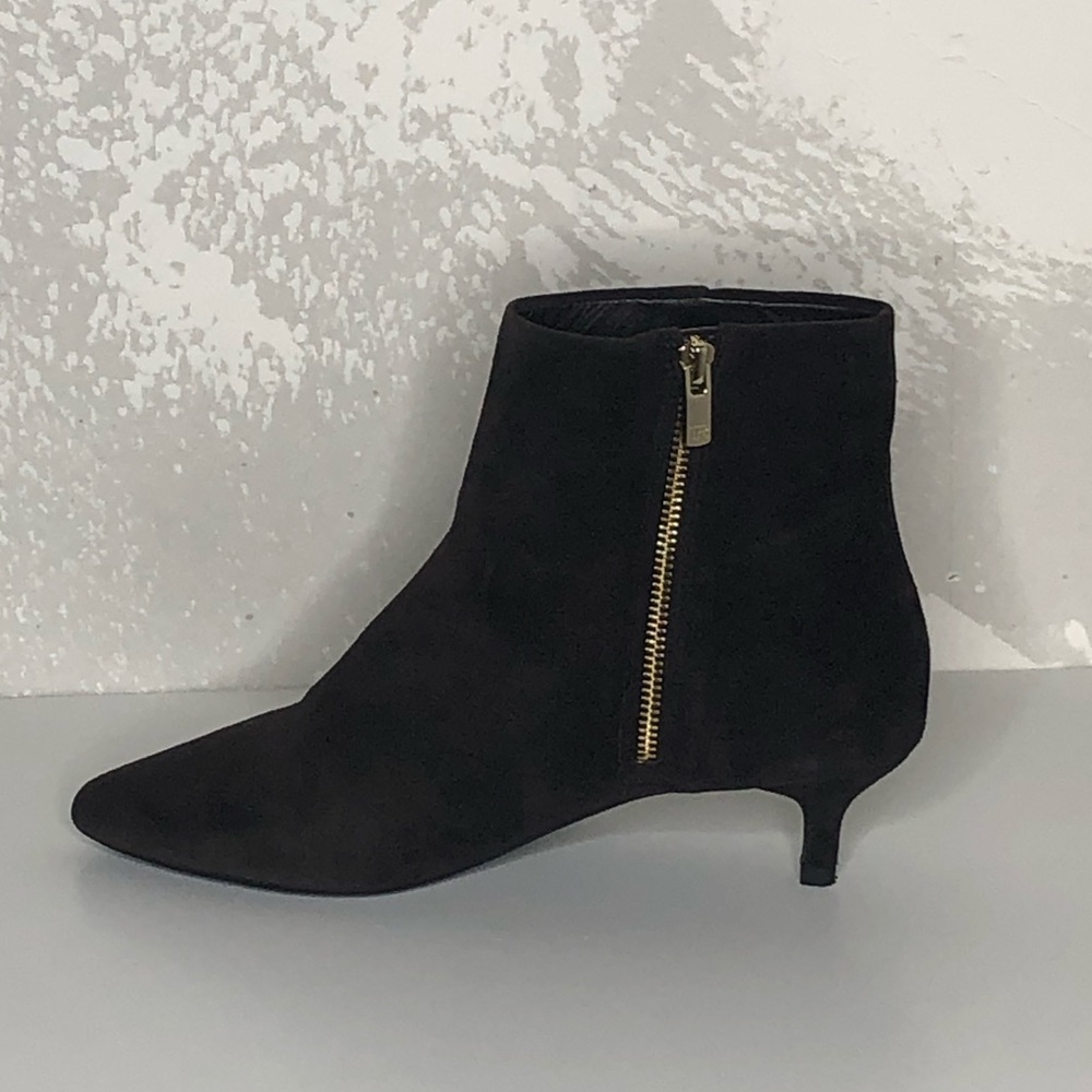 Taryn Rose Chocolate Suede Booties
